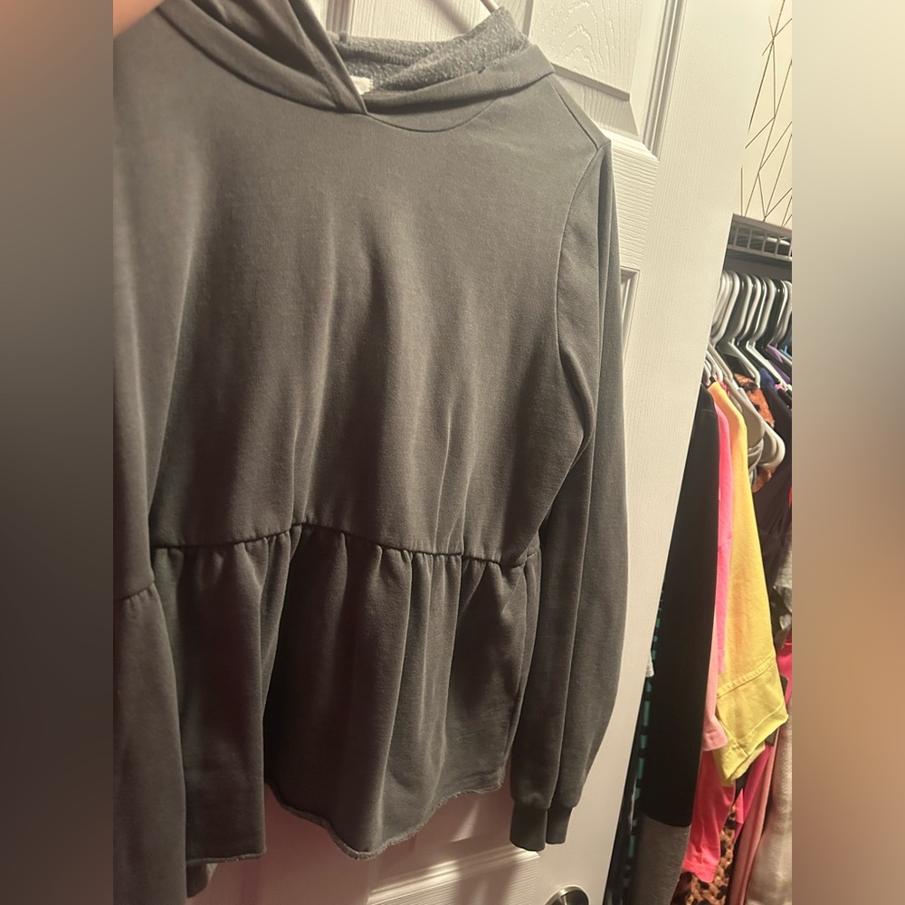 Dark Gray Long Sleeve Top